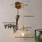 Clear Glass LED Wall Light with Pull Chain Switch for Modern Decor