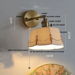 Ceramic Copper Wall Light Fixture with Pull Chain Switch, E27 LED, Modern Nordic Design