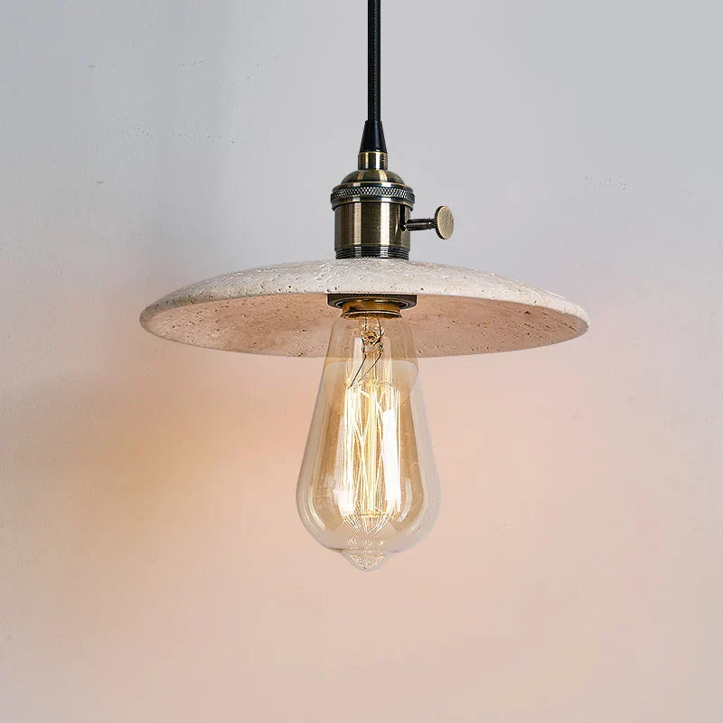 Yellow Travertine Stone Pendant Lights LED Modern Hanging Lamp - Nordic Design