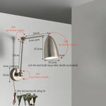 Afralia™ Swing Long Arm Iron Art LED Wall Light - Nordic Minimalism Bedroom Living Room Lampara Pared