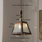 Afralia™ LED Pendant Lamp: Japan Style, Copper Socket, Walnut Wood, Adjustable Hanging Light