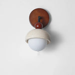 White Glass LED Wall Lights - Modern Nordic Bedroom Sconce