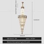 Crystal Chandelier: High-End Duplex & Spiral Staircase Light for Luxury Living Spaces