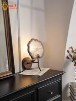 Zen Art Glass Lotus Flower LED Wall Lamp for Bedroom Living Room