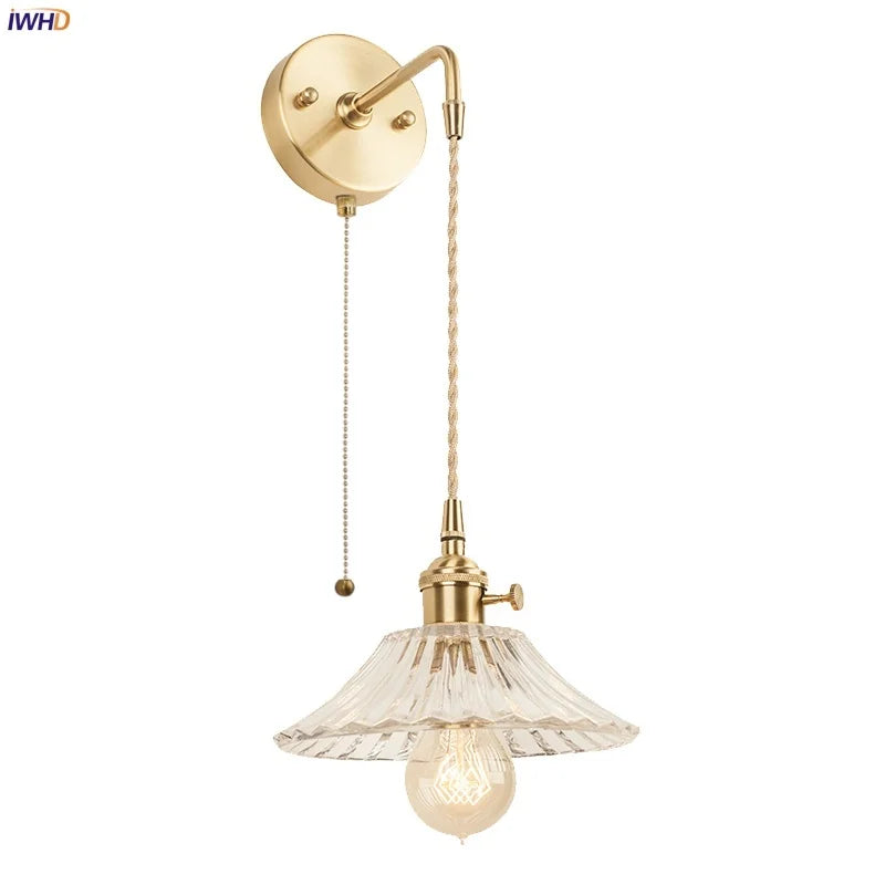 Afralia™ Copper LED Wall Lamp for Bedroom Sofa, Bathroom, Mirror, Stair Light