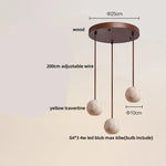 Wabi Sabi LED Pendant Lamp Yellow Travertine Stone Ball Hanging Light
