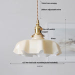 Yellow Glass Wire LED Pendant Light Modern Home Decor Nordic Hanging Lamp