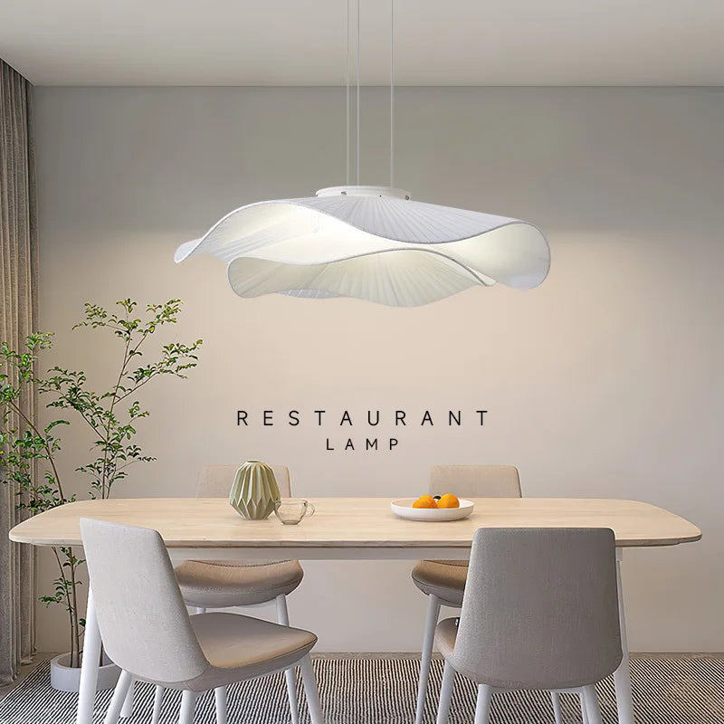 Fabric LED Pendant Chandelier: Modern Nordic Lighting for Dining Room, Bar, Home Decor