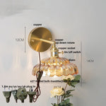 Clear Glass LED Wall Light with Pull Chain Switch