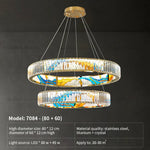 Crystal Chandelier Ring Light Modern Elegant Dining Living Room Lighting
