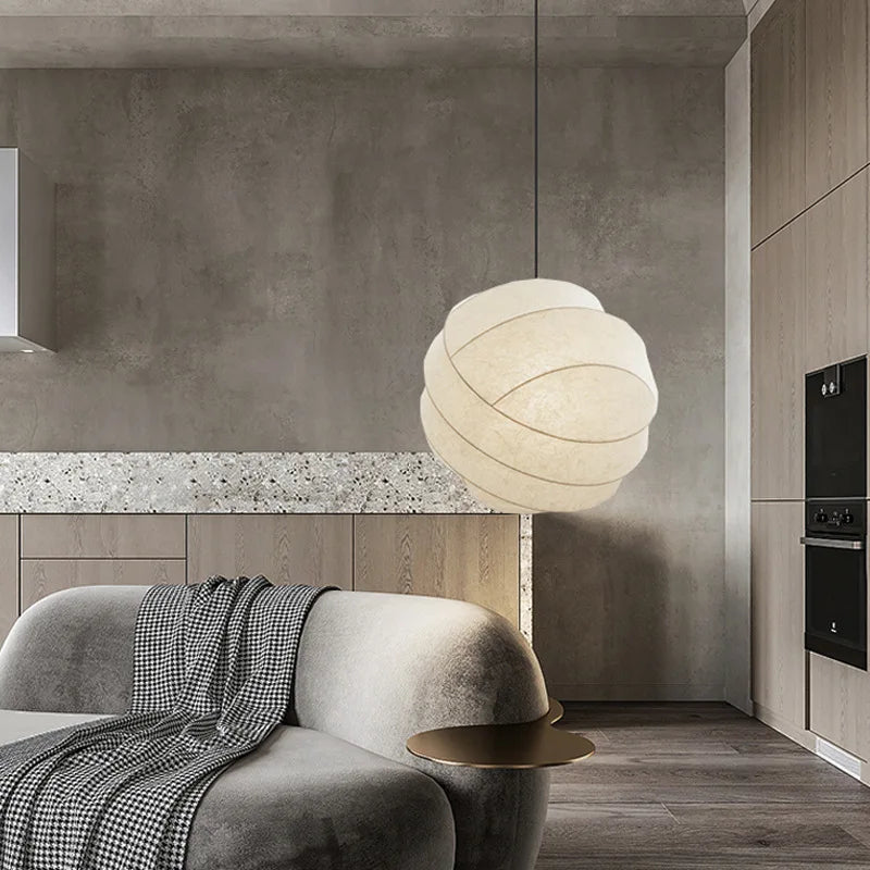 Wabi Sabi Silk Pendant Lamp | Japanese Chandelier for Home & Shop Decor