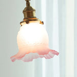 Pink Glass Wall Sconce with Rotatable Arms - LED Stair Light Fixtures