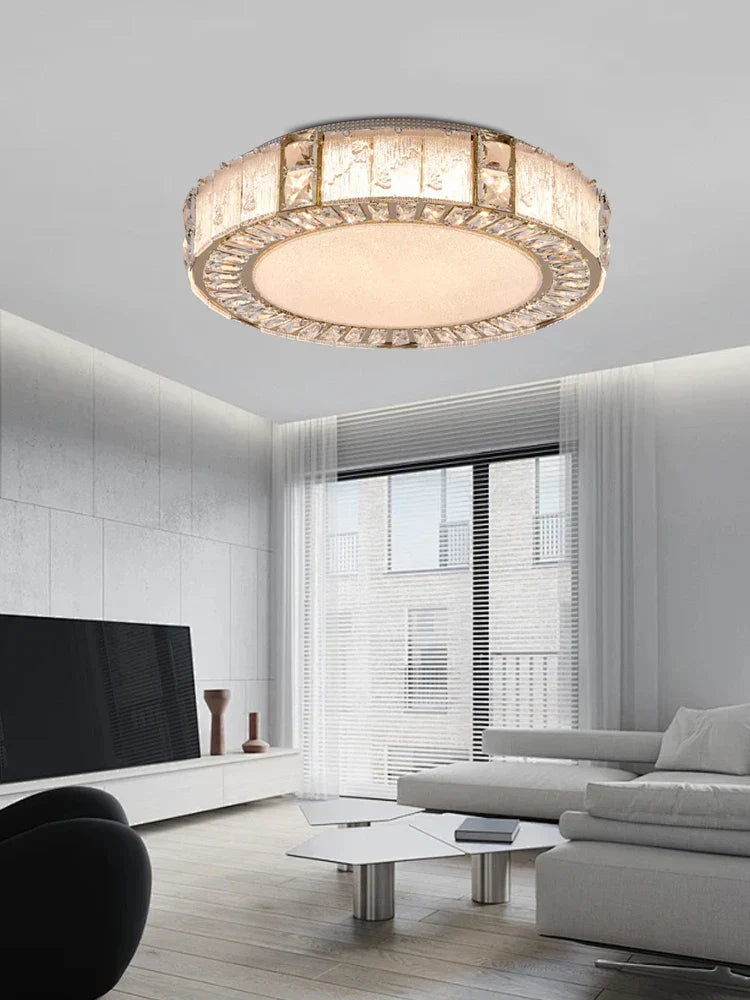 Crystal Glass Luxury Ceiling Chandelier - Gold LED Home Decor