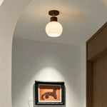 White Glass Ceiling Lamp LED Modern Nordic Kitchen Light