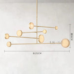 Copper Marble LED Chandelier for Dining Room & Kitchen