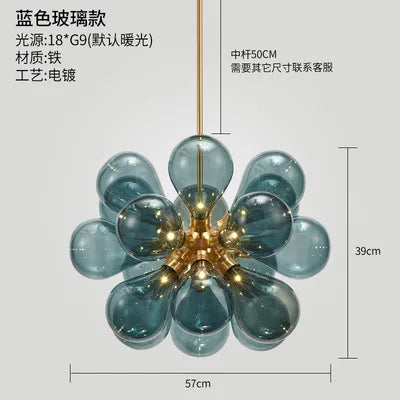 Glass Bubble Hanging Lamps Chandelier Modern Room Decor Ceiling Pendant Light