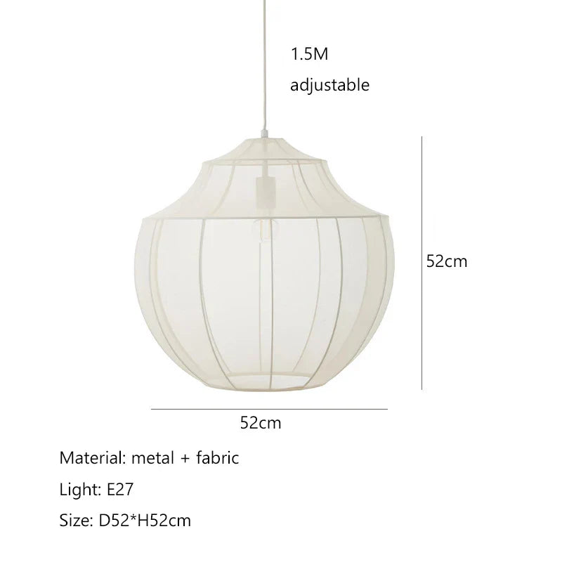 Nordic Fabric LED Chandelier for Home Decor and Ambient Lighting