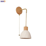Nordic LED Wall Sconce Wood Base Modern Vanity Light