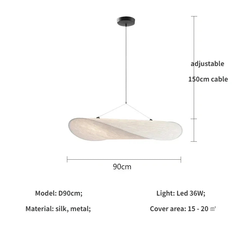 Afralia™ Silk LED Pendant Light Modern Nordic Chandelier Luminarias