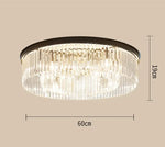 Metal Crystal Pendant Light Chandelier for Living Room, LED Hanging Lamp