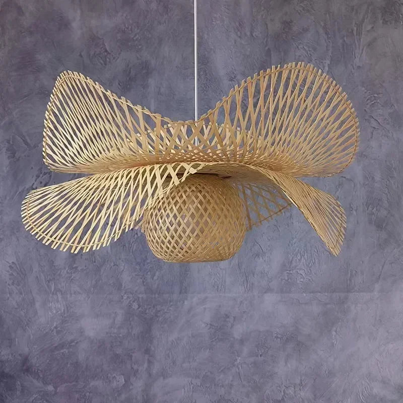 Bamboo Pendant Lights: Japanese Handmade Kitchen Island Chandeliers