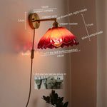 Japanese Style LED Glass Copper Wall Lamp Sconce for Restaurant, Bar, Bedroom, Bathroom