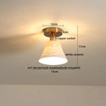 Ceramic LED Ceiling Light Modern White Porch Balcony Luminaria