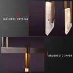 Crystal Pendant Light: Modern Luxury Designer Copper Fixture
