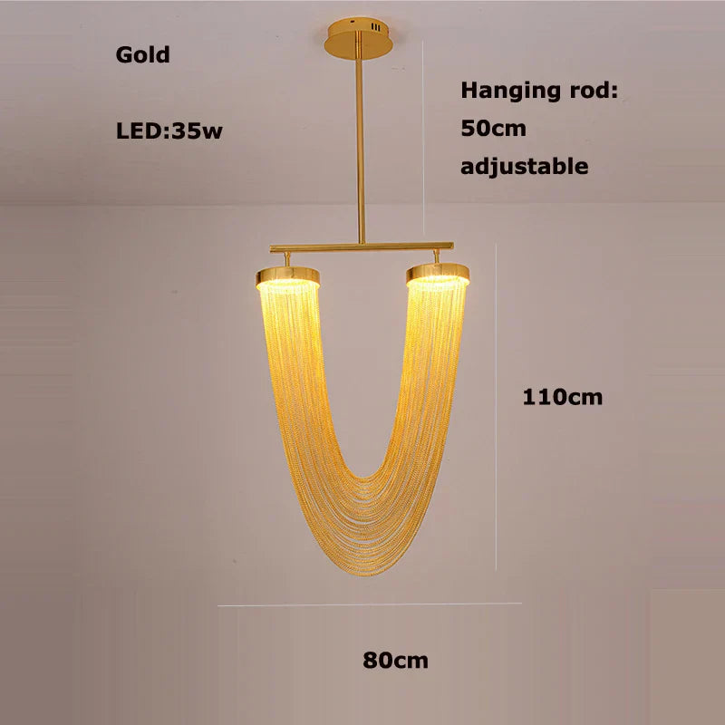 LED Aluminum Ceiling Chandelier Lighting Hanging Lamps for Foyer