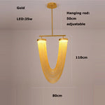 LED Aluminum Ceiling Chandelier Lighting Hanging Lamps for Foyer