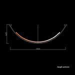 Long Curve Ceiling Chandelier for Modern Living Room and Villa Decor