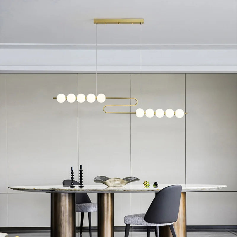 Love Gold Chrome Chandelier LED Suspension Lighting for Dinning Room