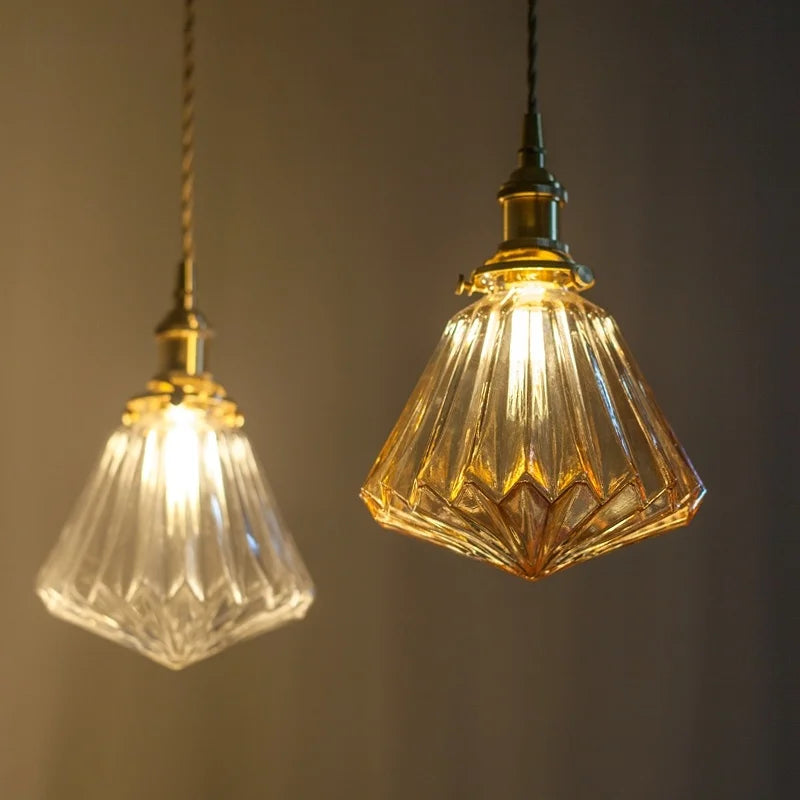 Glass Pleats LED Pendant Lights for Home and Commercial Spaces