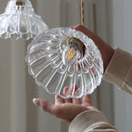 Modern Flower Glass LED Pendant Lamp with Copper Socket