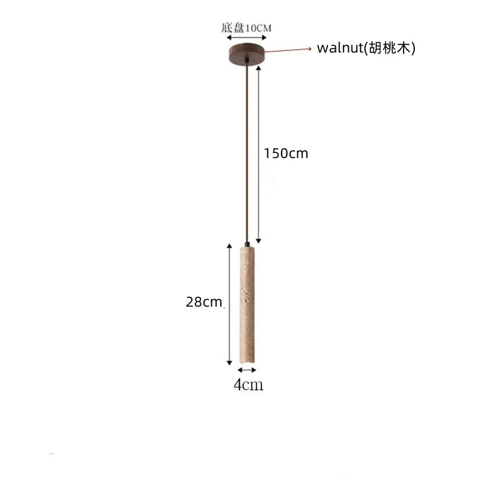 Travertine Stone Pendant Light for Bedroom Dining Kitchen