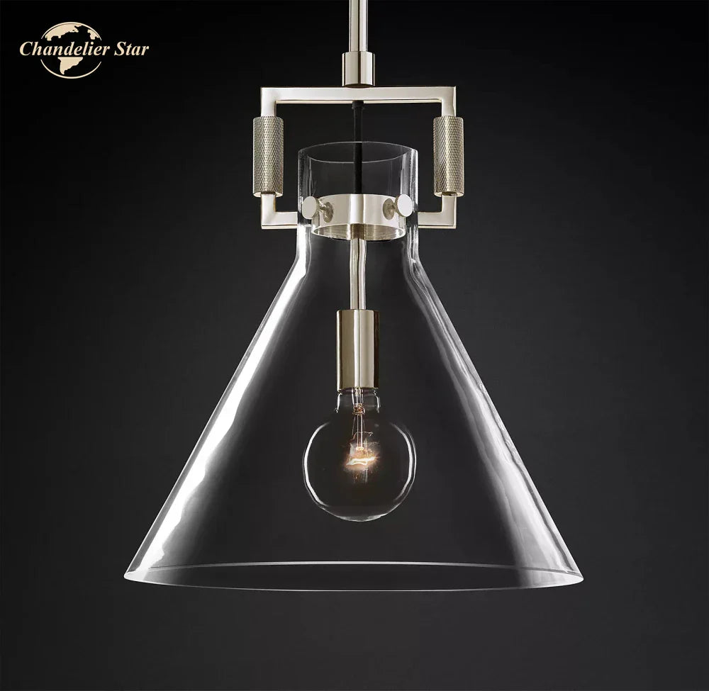 Glass Pendant Chandeliers Modern LED Hanging Lights for Living Room & Dining Room