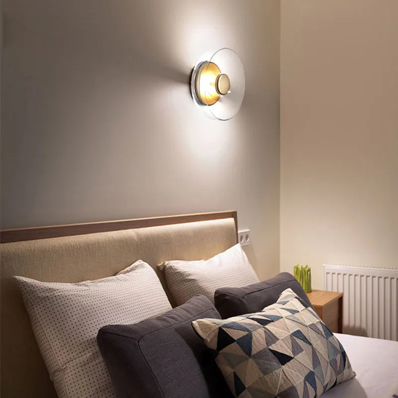 Nordic Glass Wall Lamp LED Sconce Light for Living & Bedroom