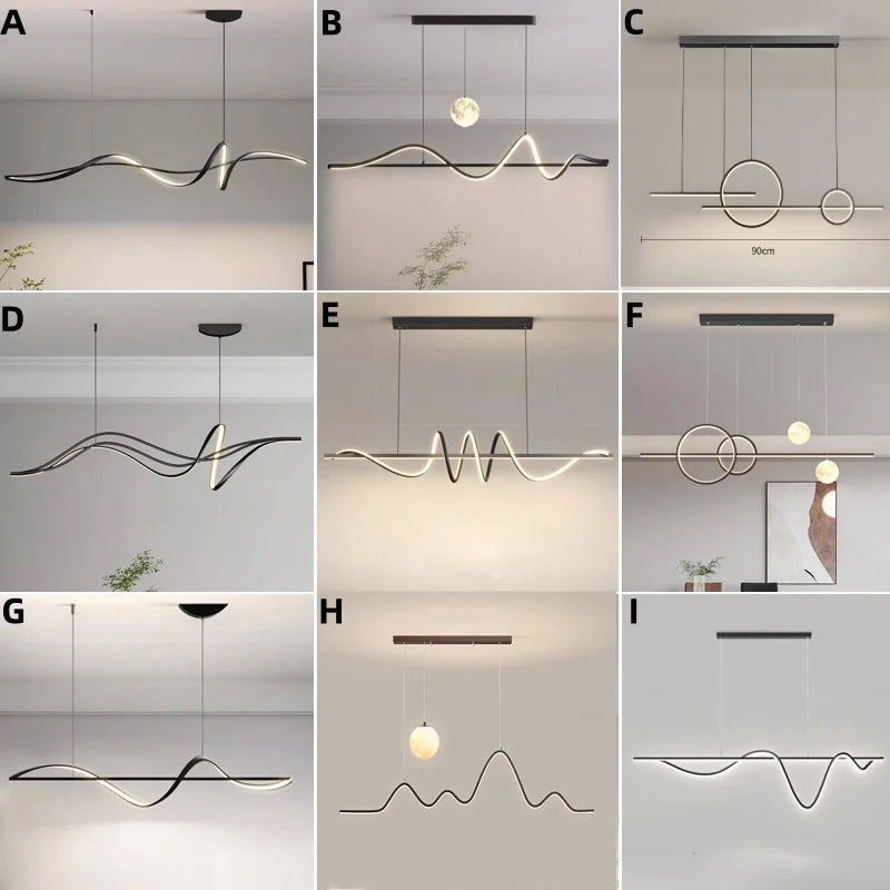 Afralia™ Minimalistic LED Pendant Light for Modern Dining Room Elegance
