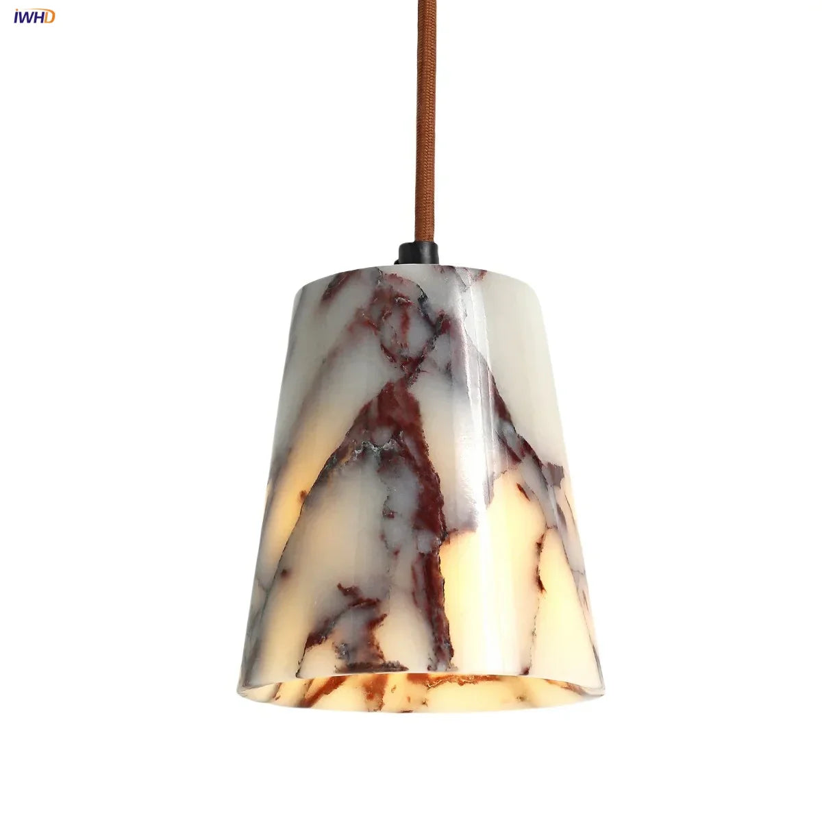 Bulgari Stone LED Pendant Lamp - Natural Marble Hanging Light