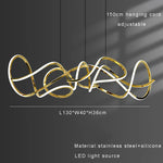 Stainless Steel Silicone Ceiling Chandelier - Modern Home Decor Light Fixture