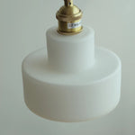 White Glass LED Pendant Light - Modern Nordic Hanging Lamp for Home Decor