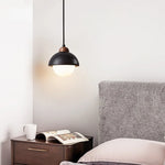 Glass Ball LED Pendant Lights Black Travertine Wabi Sabi Hanging Lamp