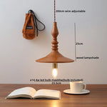 Wood LED Pendant Lamp Japanese Hanging Light Chandelier for Indoor Living Room