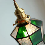 Colorful Glass Tiffany Style LED Pendant Lamp, Modern Hanging Light Fixture