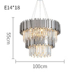 Crystal LED Chandelier Suspension Lighting for Foyer