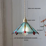Glass Copper LED Pendant Lamp for Dining Room, Nordic Modern Hanging Light Fixtures