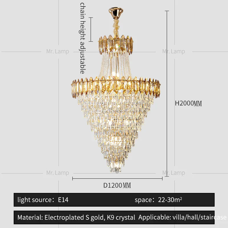 Postmodern Crystal Chandelier for Luxe Spaces