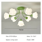 White Flower Ceiling Light: Modern, Chic, Ideal for Living Room, Bedroom, Dining Room