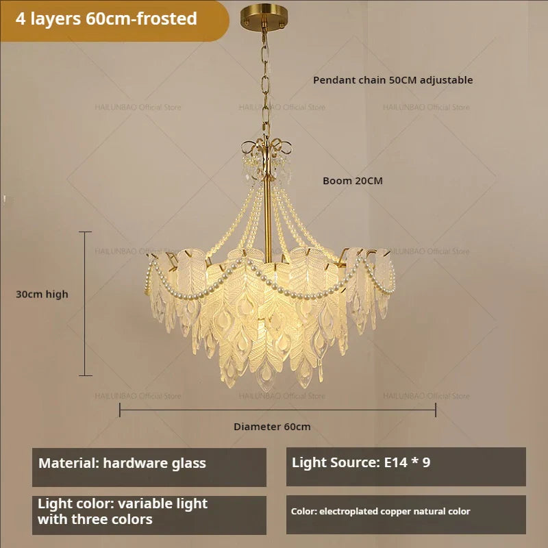 Crystal Chandelier Light: French Modern Luxury for Living Room, Dining Room, Bedroom