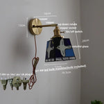 Tiffany Style Colorful Glass Wall Light Fixture - Up Down Rotate Bedside Lamp